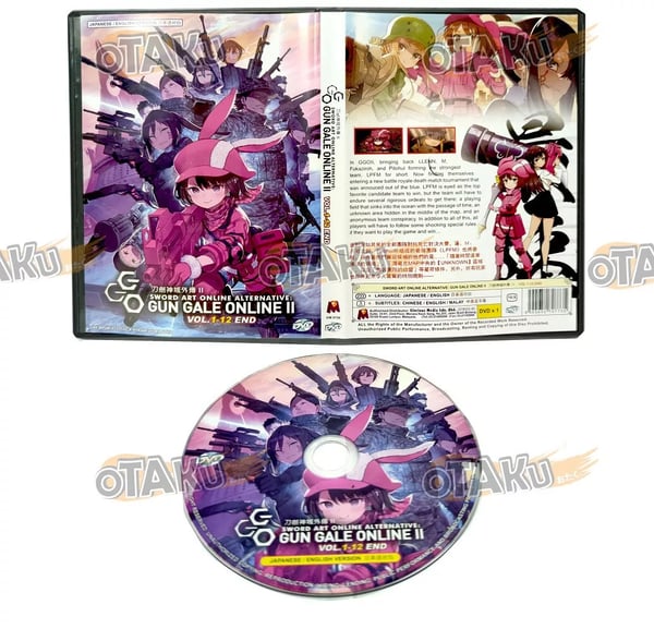 SWORD ART ONLINE ALTERNATIVE : GUN GALE ONLINE (SEA 2) - DVD (1-12 EPS) ENG DUB Brand New