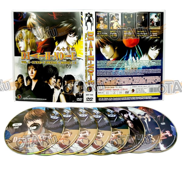 Death Note - Anime TV-serie DVD (1-37 afsnit + special + 3 film)