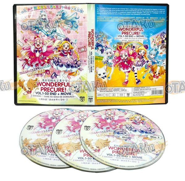 Wonderful Precure! - Anime TV-serie DVD (1-50 episoder + Film) (Engelsk dubbing)