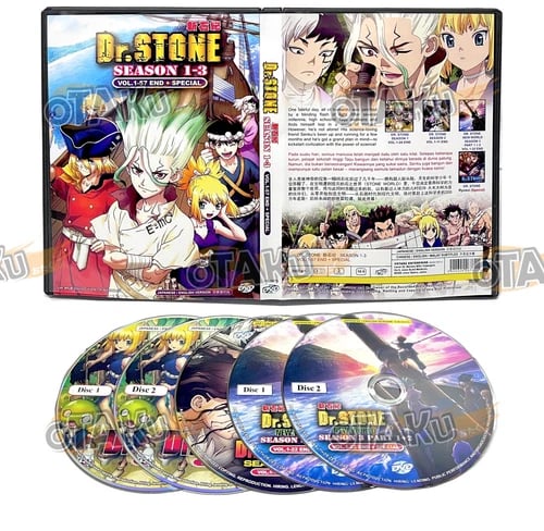 DR. STONE (SEASON 1-3) - ANIME TV DVD (1-57 EPS+SPECIAL) (ENG DUB) Brand New