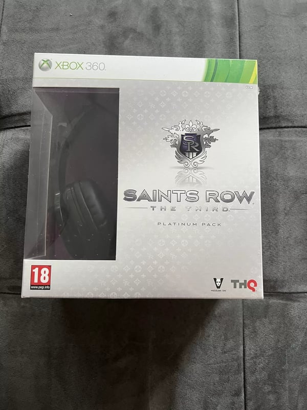 Xbox 360 Platinum Pack Collector Saints Row 3 The Third Game Headset Blister Brand New