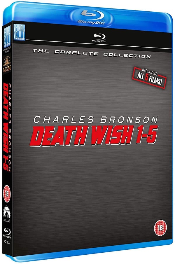 Death Wish 1-5 DVD (2018) Charles Bronson, Winner (DIR) cert 18 5 discs Blu-ray Brand New