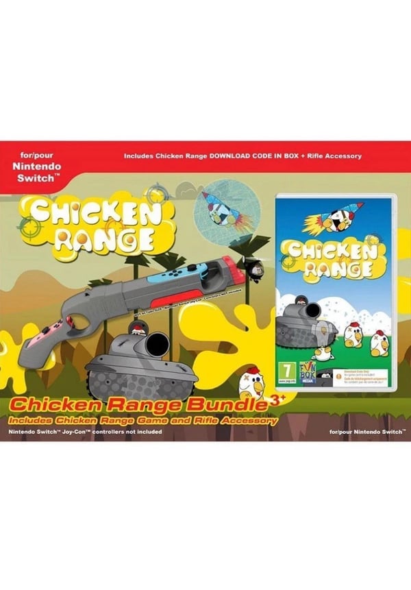 Chicken Range Bundle For Nintendo Switch Game & Rifle Accessory Brand New