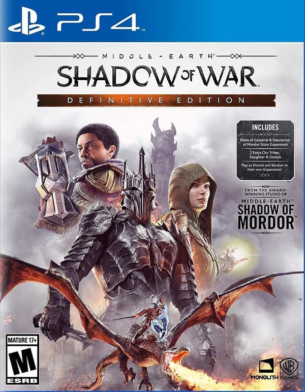 Middle Earth: Shadow of War Definitive Edition for PlaySt (Sony Playstation 4) Brand New