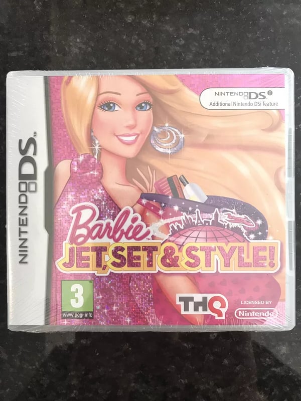 Nintendo Barbie Jet Set+Style DSDSi Barby Girls Gift game Brand New