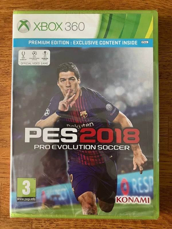 xbox 360 PES 2018 Premium Edition Pro Evolution Soccer PAL Version Brand New