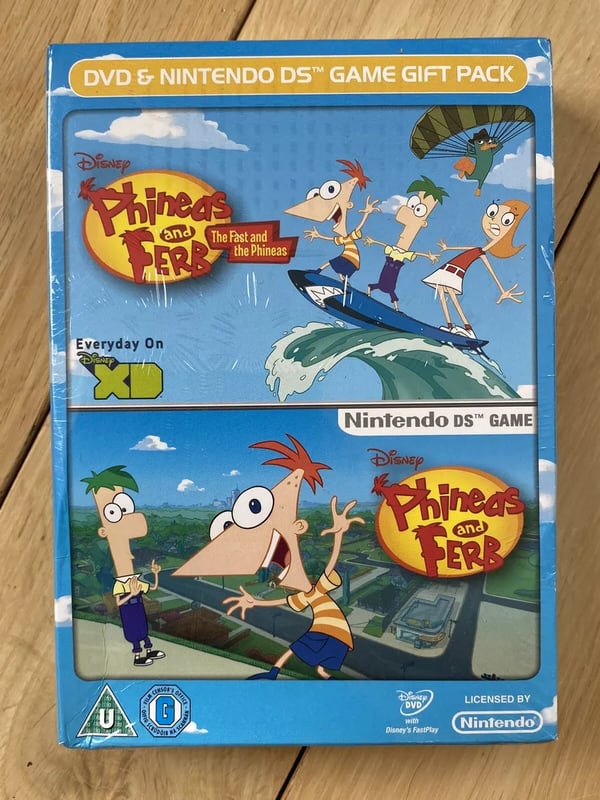 Phineas and Ferb DVD & Nintendo DS Game Gift Pack (Disney) PAL Brand New Phineas and Ferb DVD & Nintendo DS Game Gift Pack (Disney) PAL Brand New