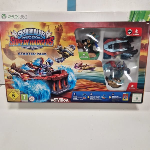 Skylanders Superchargers Starter Pack sticker remains Xbox 360 Game Brand New