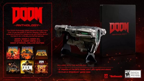 Doom Anthology PS5/PS4 With Replica BFG With LED lighting & Steelbook Brand New