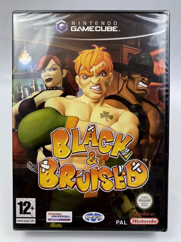 Gamecube Black & Bruised ( 2003 ) Pal Nintendo Brand New