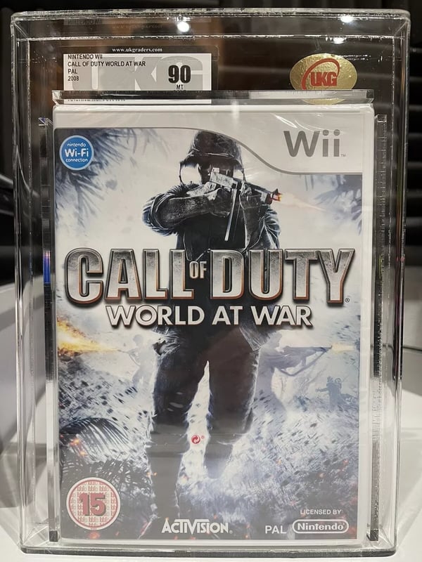 NINTENDO Wii Call Of Duty World At War G/VGA Graded 90 MINT GOLD 2008 Brand New