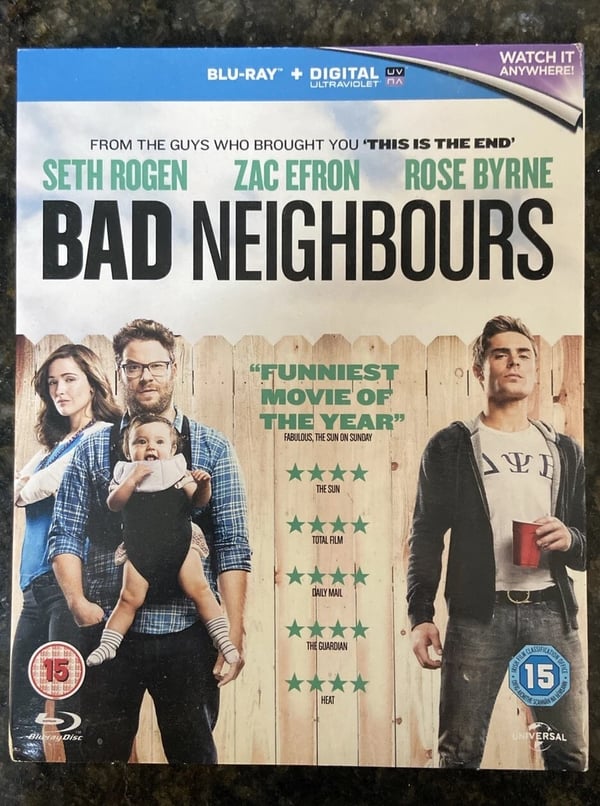 Bad Neighbours (Bluray) Region Free Nicholas Stoller Brand New