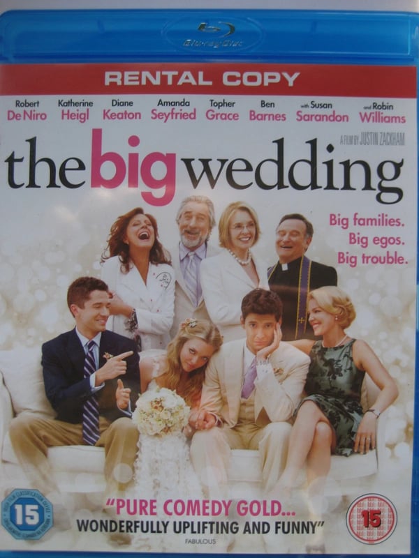 The Big Wedding (Bluray, 2012) Comedy Drama PAL Region B Brand New