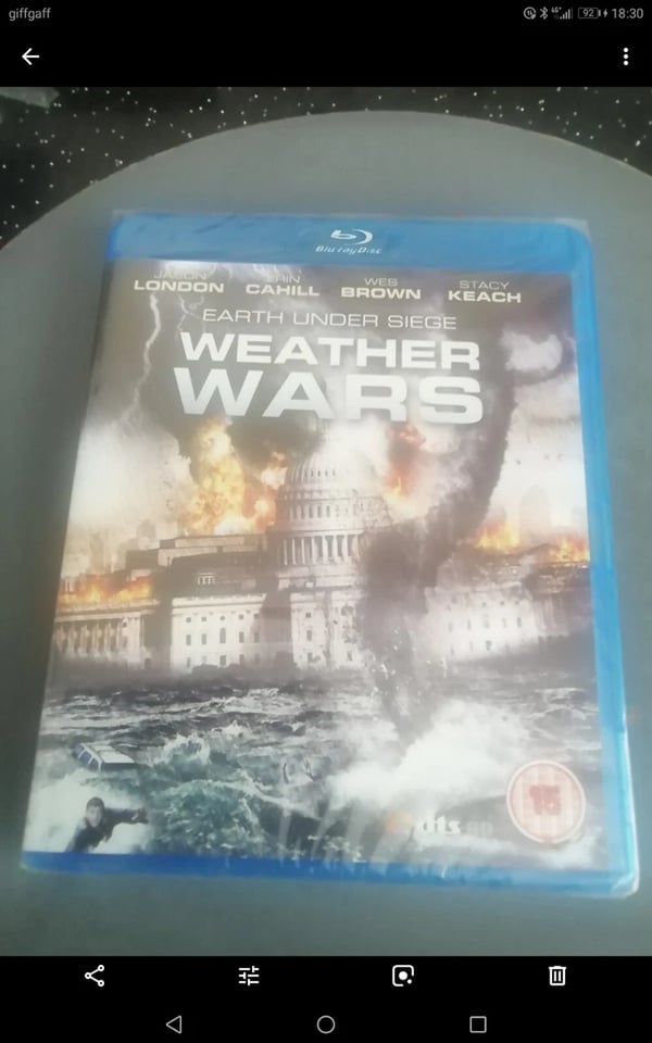 Weather Wars (Bluray, 2010) . Cert 15 Brand New