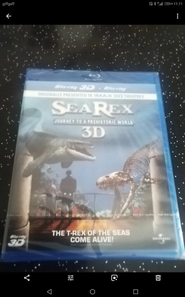 Sea Rex : Journey to a Prehistoric World 3d + 2d (Bluray, 2011) . Cert E. Brand New