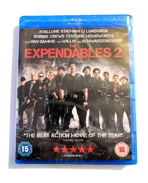The Expendables 2 (Bluray, 2012) Action/Adventure, Payback Mission, Terrorists Brand New