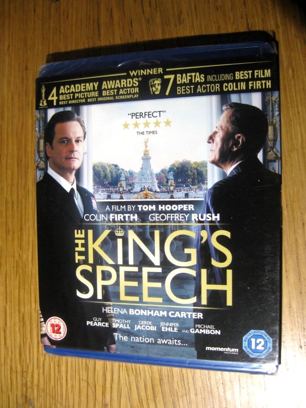 The King's Speech Bluray (2011) Colin Firth BRAND Brand New