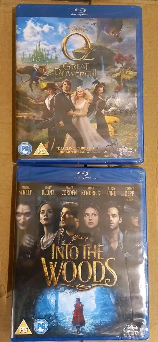 DISNEY : INTO THE WOODS (BLU RAY) And Oz The Great And Powerful Brand New