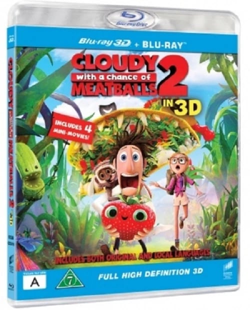 Cloudy 2 Meatballs Blu Ray DVD (European Packaging Film Plays English) KH4 Brand New