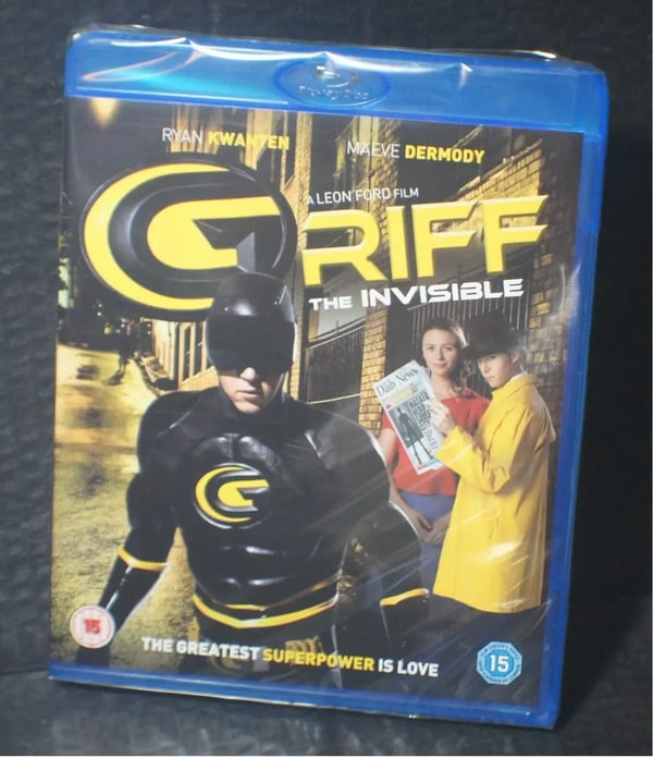 Griff the Invisible blu ray Run time 92 min approx foil P&P Free Brand New