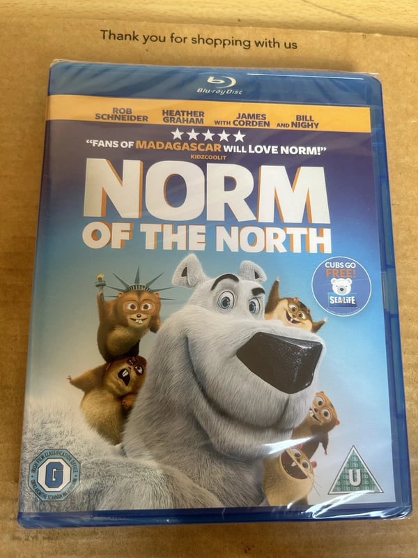 Norm Of The North (2016) Reg B Bluray Rob Schneider, James Cordon Brand New