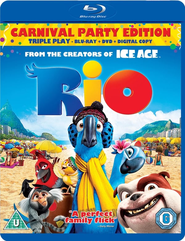 Rio (Bluray) Jesse Eisenberg Anne Hathaway Jamie Foxx Brand New