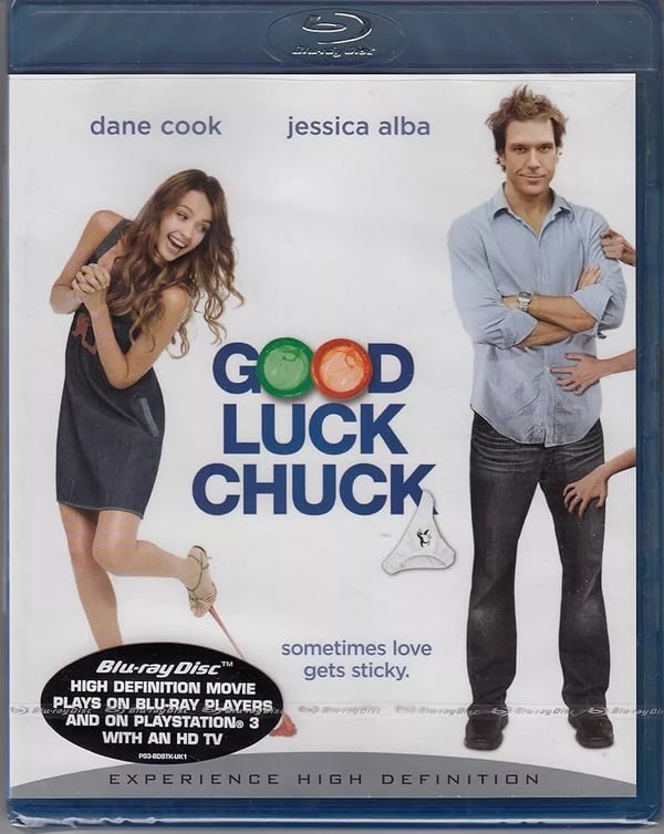 Good Luck Chuck (Bluray, 2007) Rom Com Dane Cook, Jessica Alba Brand New