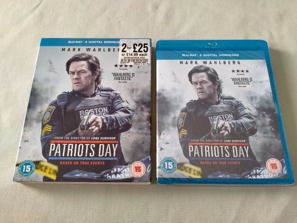 PATRIOTS DAY Bluray Mark Wahlberg Kevin Bacon John Goodman Brand New