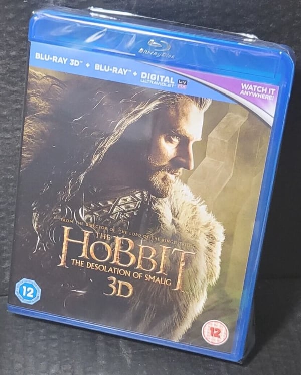 Hobbit the Desolation of Smaug 3d blu ray time 161 min foil P&P Free Brand New