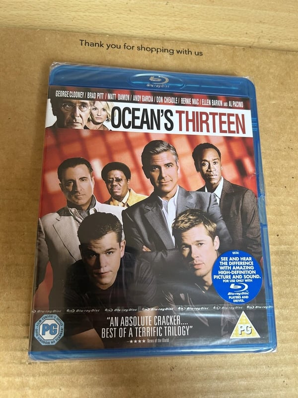 OCEAN'S 13 Reg Free BLURAY George Clooney Brad Pitt Brand New