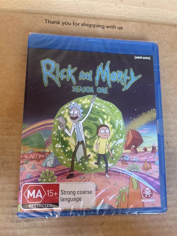 Rick and Morty Complete Series 1 (One) Reg B Blu Ray Brand New