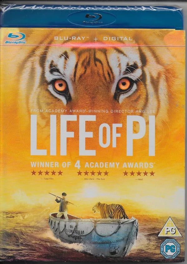 Life of Pi Bluray Disc Region Free 2012  FREEPOST Brand New