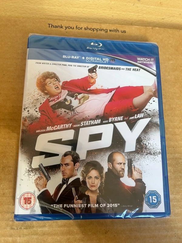 SPY (2015) Reg Free BLURAY Melissa McCarthy Jason Statham Brand New