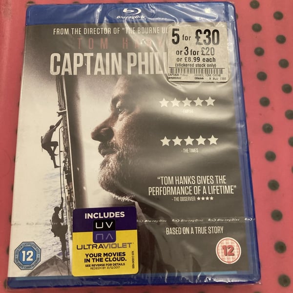 Captain Philips Blu Ray TOM HANKS Kevin Spacey Based On True Story Brand New