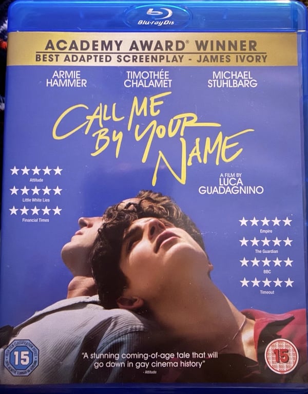 Call Me by Your Name Bluray (2019) Timothée Chalamet Blu Ray Brand New