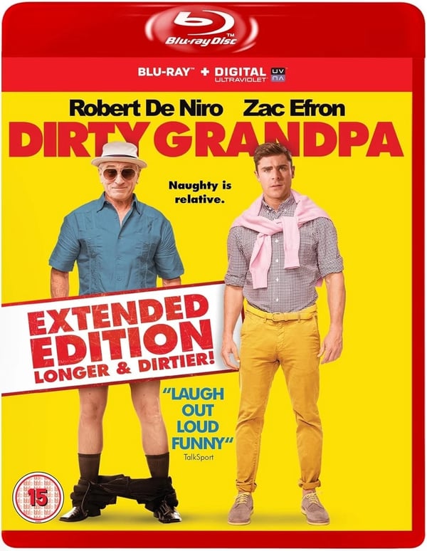Dirty Grandpa: Extended Edition Longer and Dirtier Bluray (2016) Robert De Brand New