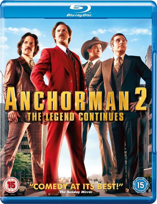Anchorman 2 1disc Bluray (Bluray) Will Ferrell Paul Rudd Steve Carell Brand New