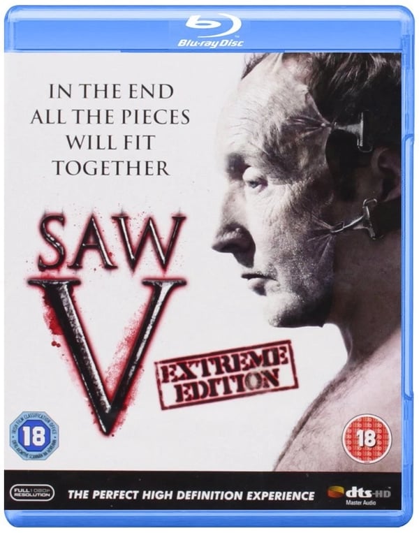 Saw V (Bluray) Tobin Bell Costas Mandylor Scott Patterson Betsy Russell Brand New