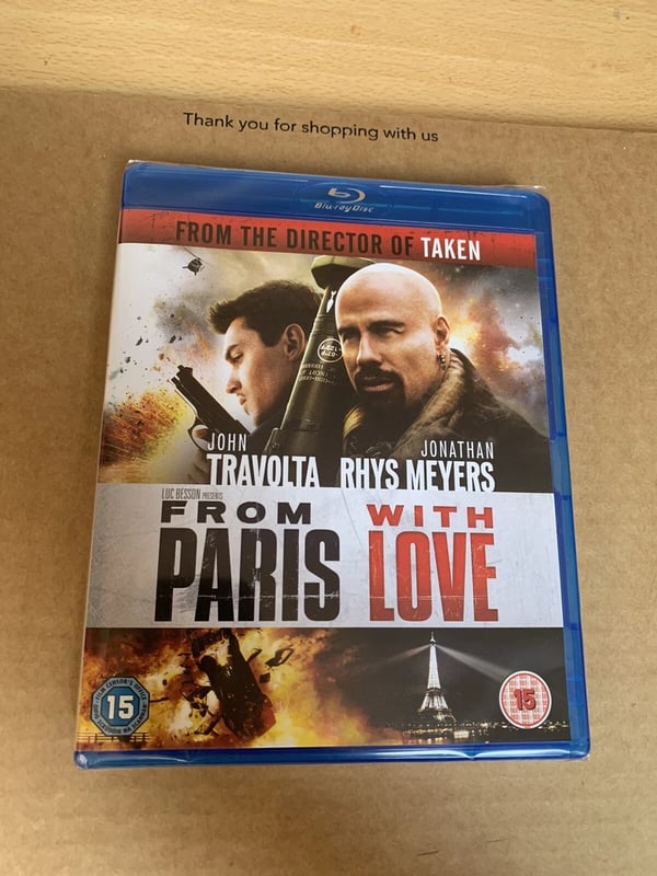 From Paris With Love Bluray John Travolta Action Brand New