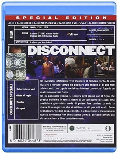 disconnect blu_ray Italian Import [Region Free] [Bluray] DVD Brand New
