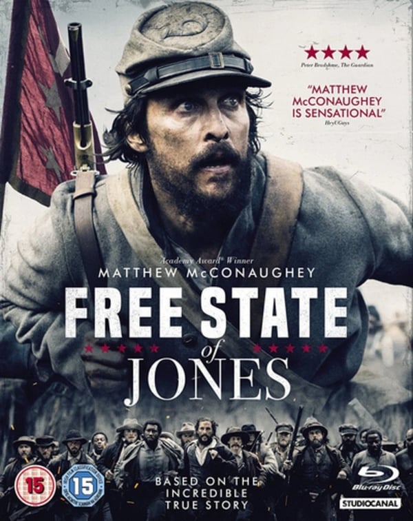 Free State of Jones (Bluray) Matthew Lintz Liza J. Bennett Jessica Collins Brand New