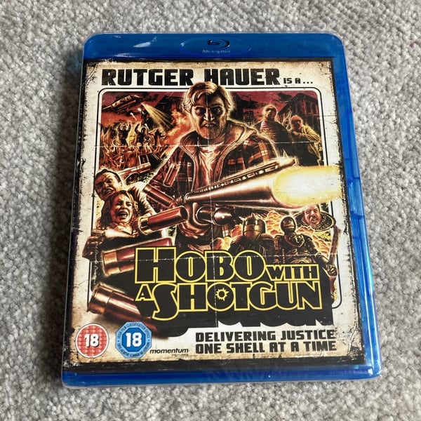 Hobo With a Shotgun Bluray (2011) Rutger Hauer Region B â­ï¸ Brand New