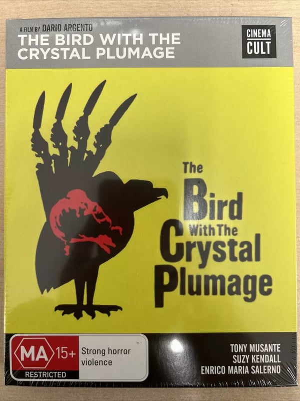 The Bird with the Crystal Plumage (1970) BLURAY Region B Dario Argento Brand New