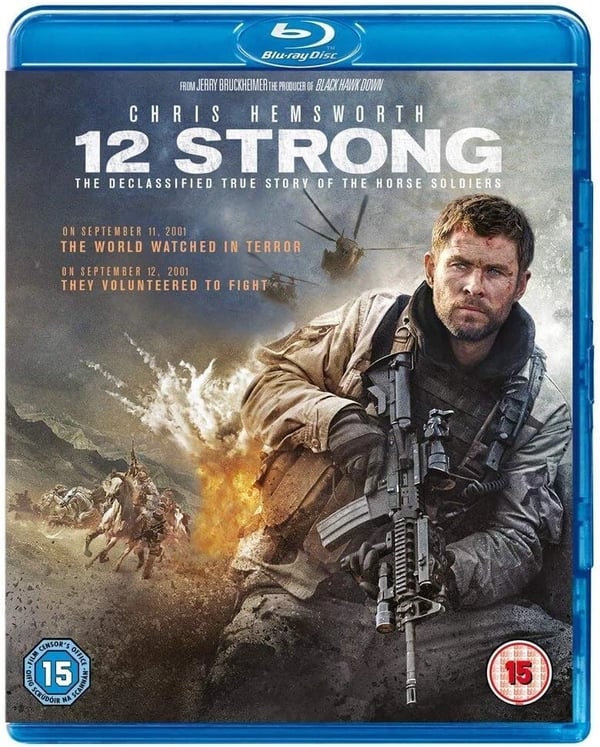 12 TWELVE STRONG Bluray Nicolai Fuglsig Chris Hemsworth MOVIE FILM R2 Brand New