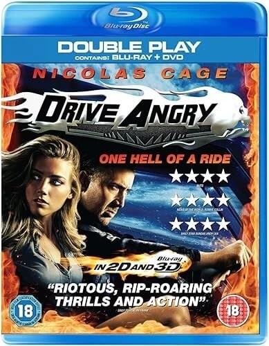 DRIVE ANGRY DOUBLE PLAY BLURAY DVD Nicolas Cage? Amber Heard R2 Brand New