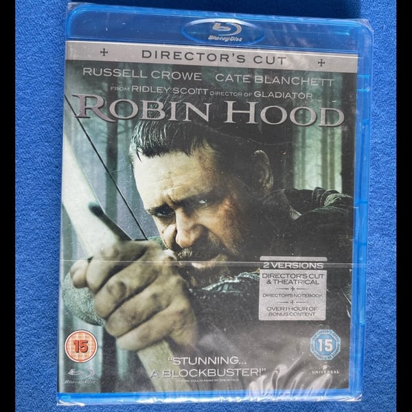 ROBIN HOOD Directors Cut BLURAY (, Cert 15, 2010, P&P) Brand New