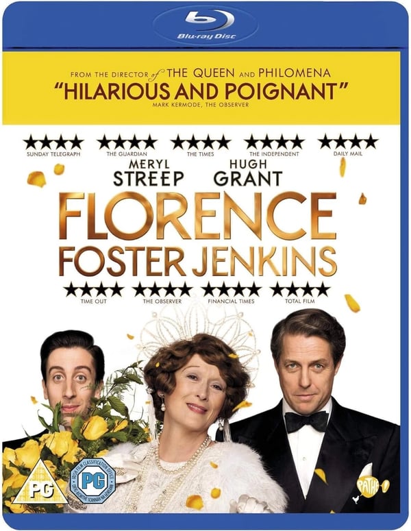 FLORENCE FOSTER JENKINS BLU RAY Meryl Streep Hugh Grant Stephen R2 Brand New