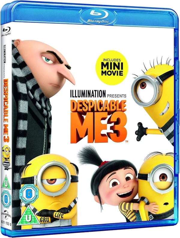 DESPICABLE ME PART 3 Bluray Steve Carell Russell Pierre R2 Brand New