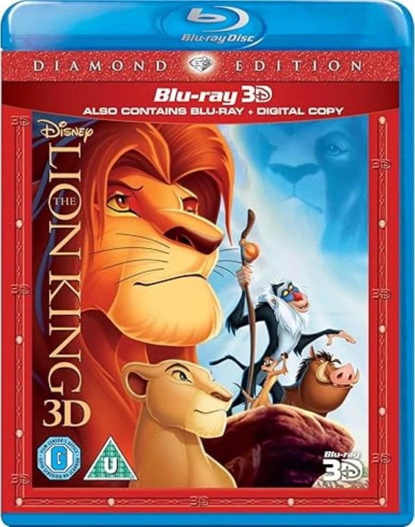 THE LION KING Bluray 3D + Bluray Jeremy Irons James EarlJones R2 Brand New
