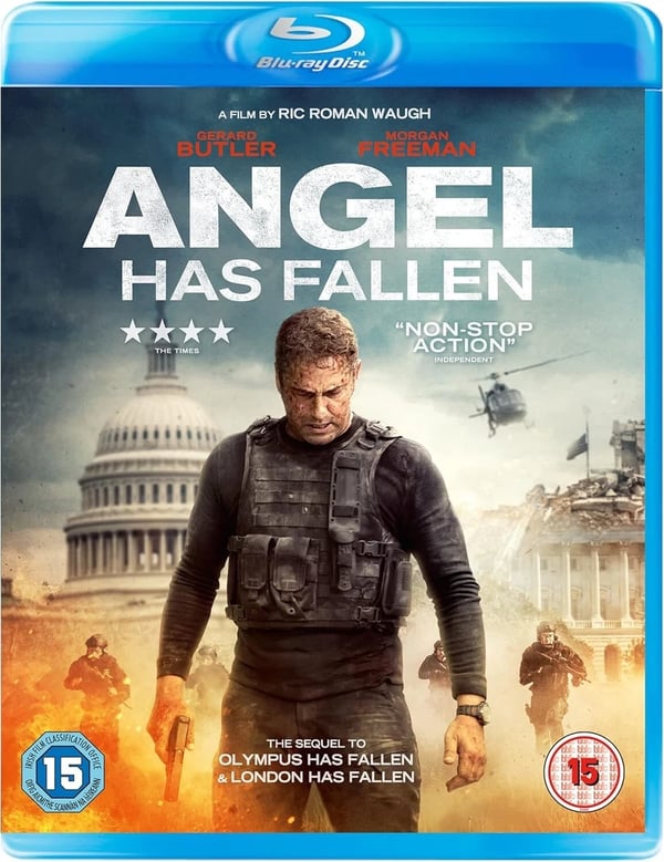 ANGEL HAS FALLEN Bluray Ric Roman Waugh Morgan Freeman Movie Film R2 Brand New